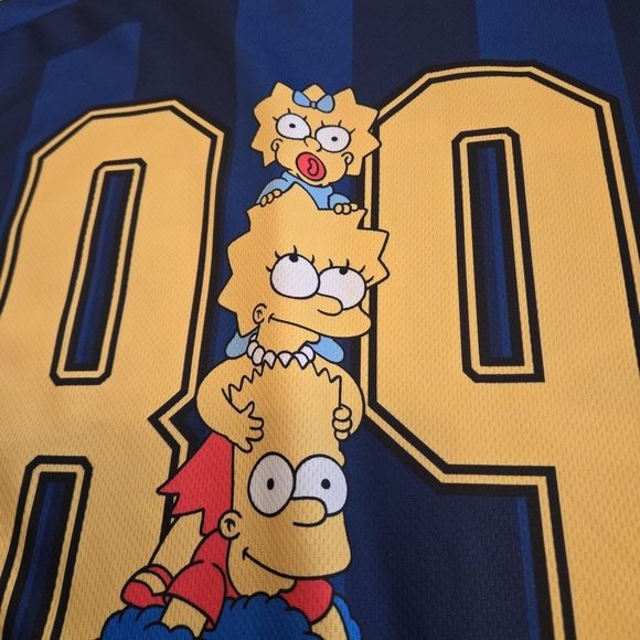 The Simpsons 20th Television Vibrant Blue Long Sleeve Jersey Shirt Men's size S - Picture 7 of 16